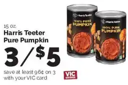Harris Teeter Harris Teeter pure pumpkin offer