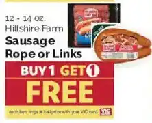 Harris Teeter Hillshire Farm Sausage Rope or Links offer