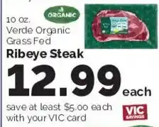 Harris Teeter Verde Organic Grass Fed Ribeye Steak offer