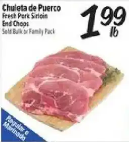 El Super Chuleta de Puerco Fresh Pork Sirloin End Chops offer