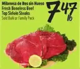 El Super Fresh Boneless Beef Top Sirloin Steaks offer