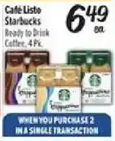 El Super Cafe Liste Starbucks Ready to Drink Coffee offer