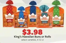 Fareway King's Hawaiian Buns or Rolls offer