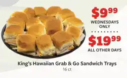 Fareway King's Hawaiian Grab & Go Sandwich Trays offer