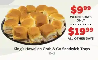 Fareway King's Hawaiian Grab & Go Sandwich Trays offer