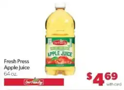 Family Fare Our Family Fresh Press Apple Juice offer