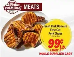 Food Giant Premium Quality Fresh Pork Bone-In First Cut Pork Chops offer
