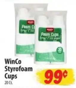 Food Giant WinCo Styrofoam Cups offer