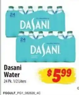 Food Giant Dasani Water offer