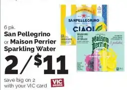 Harris Teeter San Pellegrino or Maison Perrier Sparkling Water offer