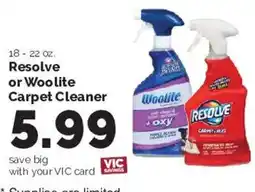 Harris Teeter Resolve or Woolite Carpet Cleaner offer