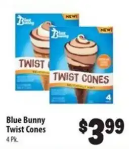 Food Giant Blue Bunny Twist Cones offer