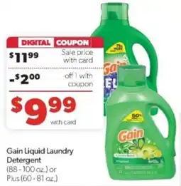 Family Fare Gain Liquid Laundry Detergent offer
