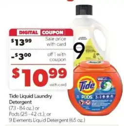 Family Fare Tide liquid laundry detergent offer