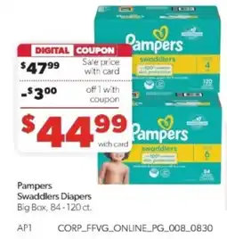 Family Fare Pampers Swaddlers Diapers offer