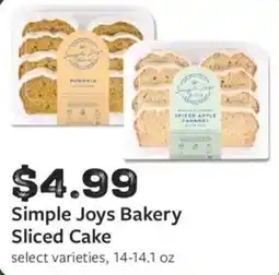 Fareway Simple Joys Bakery Sliced Cake offer