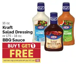Harris Teeter Kraft Salad Dressing or BBQ Sauce offer