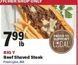 Big Y Big Y Beef Shaved Steak offer