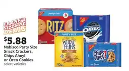 Fareway Nabisco Party Size Snack Crackers, Chips Ahoy! or Oreo Cookies offer