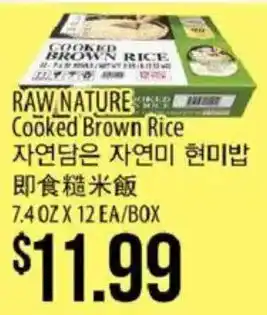 Raw Nature Cooked Brown Rice