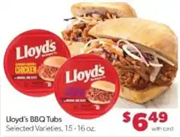 Family Fare Lloyd's BBQ Tubs offer