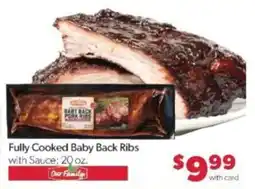 Family Fare Our Family Fully Cooked Baby Back Ribs offer