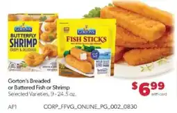 Family Fare Gorton's breaded or battered fish or shrimp offer