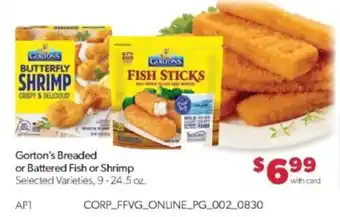 Family Fare Gorton's breaded or battered fish or shrimp offer