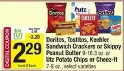Shaw's Doritos, Tostitos, Keebler Sandwich Crackers or Skippy Peanut Butter offer