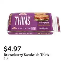 Fareway Brownberry sandwich thins offer