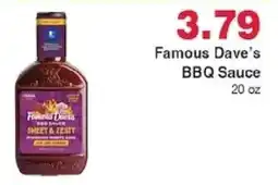 Piggly Wiggly Famous Dave's BBQ Sauce offer