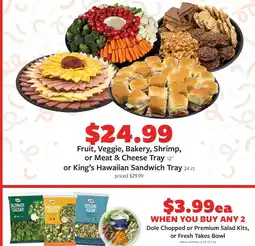 Fareway Dole Chopped or Premium Salad Kits, or Fresh Takes Bowl offer
