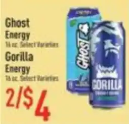 Strack & Van Til Ghost Energy Gorilla Energy offer