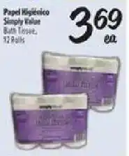 El Super Simply Value Bath Tissue offer