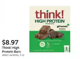 Fareway Think! High Protein Bars offer