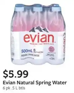 Fareway Evian natural spring water offer