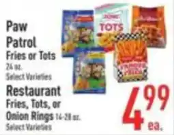 Strack & Van Til Paw Patrol Fries or Tots offer