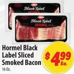 Food Giant Hormel black label sliced smoked bacon offer