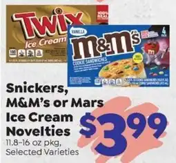 Sentry Snickers, M&M's or Mars Ice Cream Novelties offer