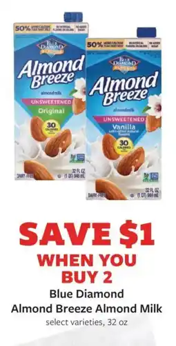 Fareway Blue Diamond Almond Breeze Almond Milk offer