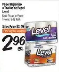 El Super Level bath tissue offer
