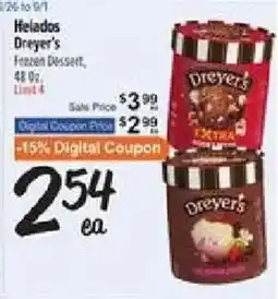 El Super Dreyer's Frozen Dessert offer