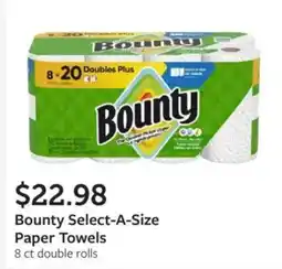 Fareway Bounty select-a-size paper towels offer