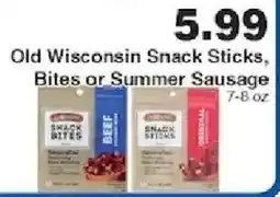 Piggly Wiggly Old Wisconsin Snack Sticks offer
