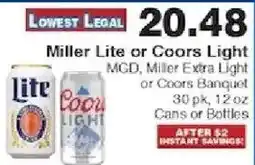 Piggly Wiggly Miller Lite or Coors Light offer