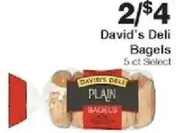 Piggly Wiggly David's Deli Plain Bagels offer