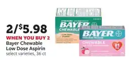 Fareway Bayer chewable low dose aspirin offer