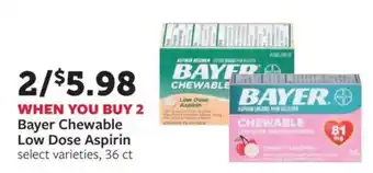 Bayer chewable low dose aspirin