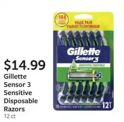 Fareway Gillette Sensor 3 Sensitive Disposable Razors offer