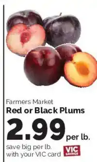 Harris Teeter Farmers Market Red or Black Plums offer